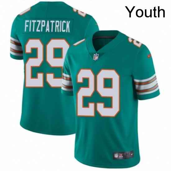 Youth Nike Miami Dolphins 29 Minkah Fitzpatrick Aqua Green Alternate Vapor Untouchable Elite Player NFL Jersey